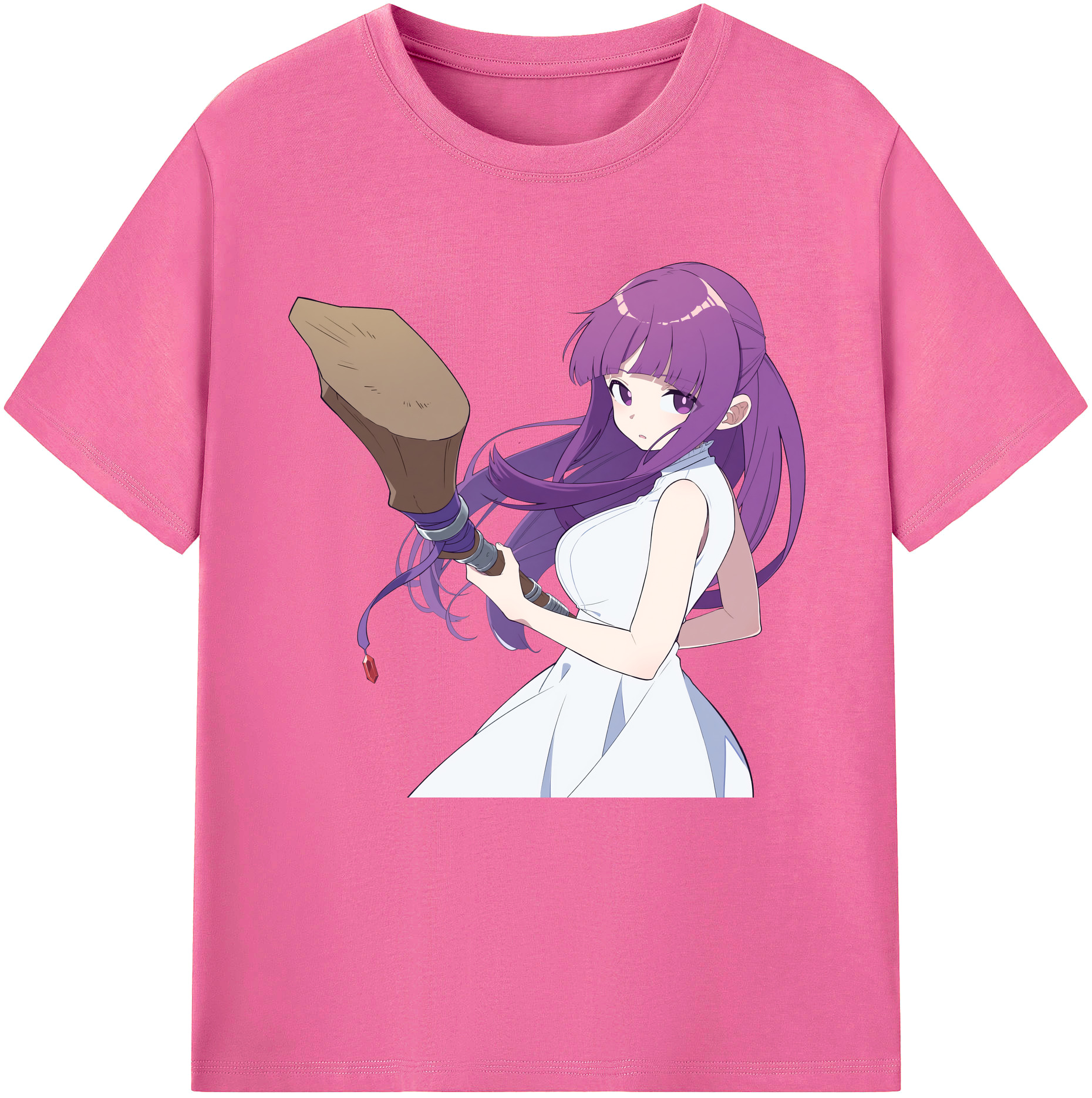 （画像用） 葬送のフリーレン Frieren レディースカジュアルプリントTシャツ（綿100％）